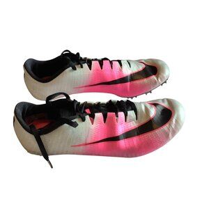 Nike Zoom Ja Fly 3 Racing Spikes Pink White Men Track Sprint Shoes Size 7.5
